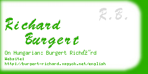 richard burgert business card